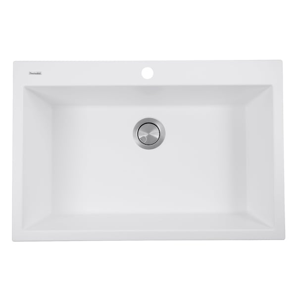 Nantucket Sinks 33-inch Dual-mount Granite Composite Sink in White PR3322-DM-W - main